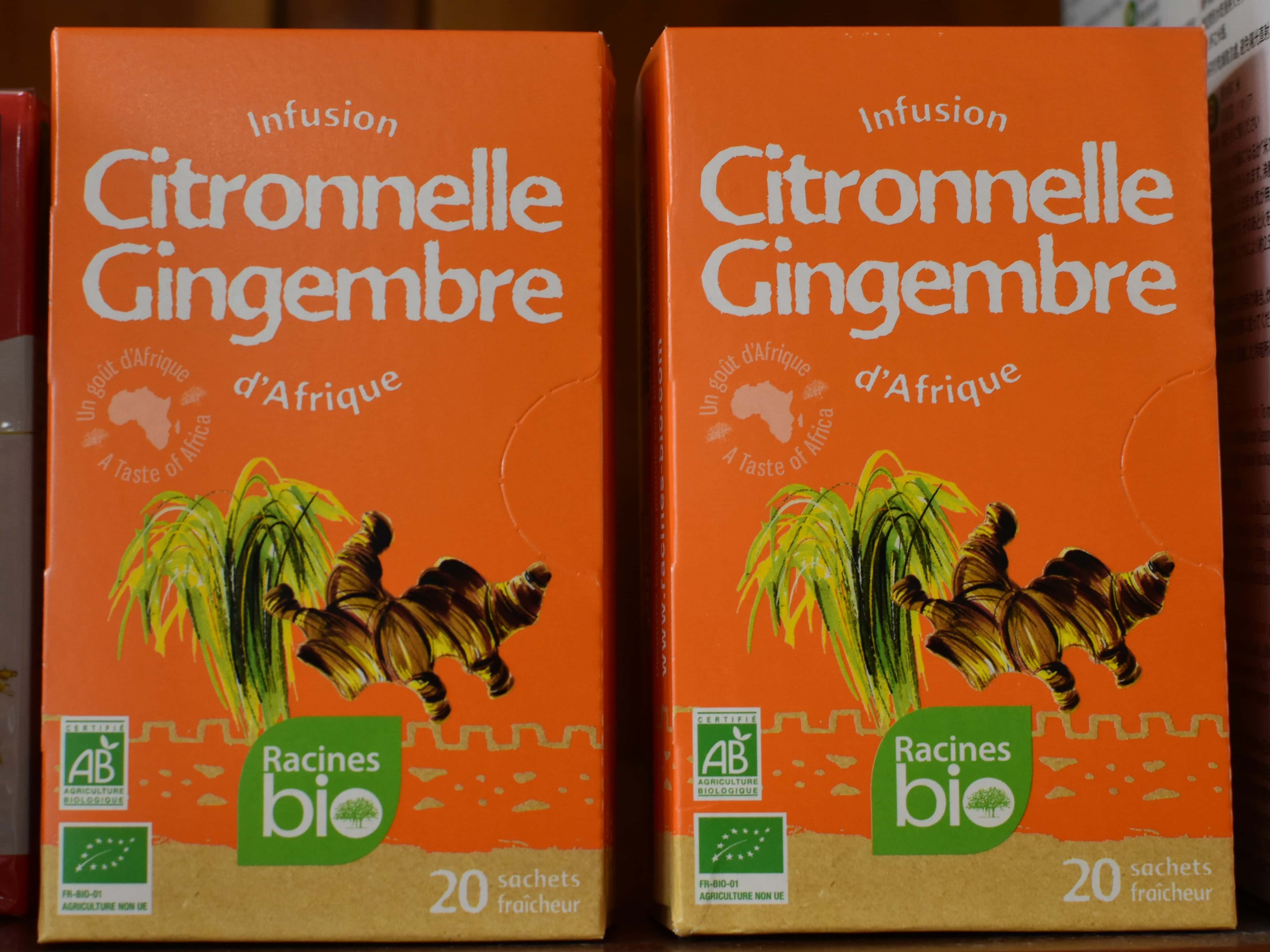 infusion citronnelle et gingembre